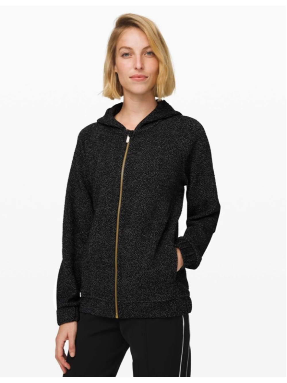 Lululemon Pave New Ways Full-Zip Hoodie Black White Small W3CERS